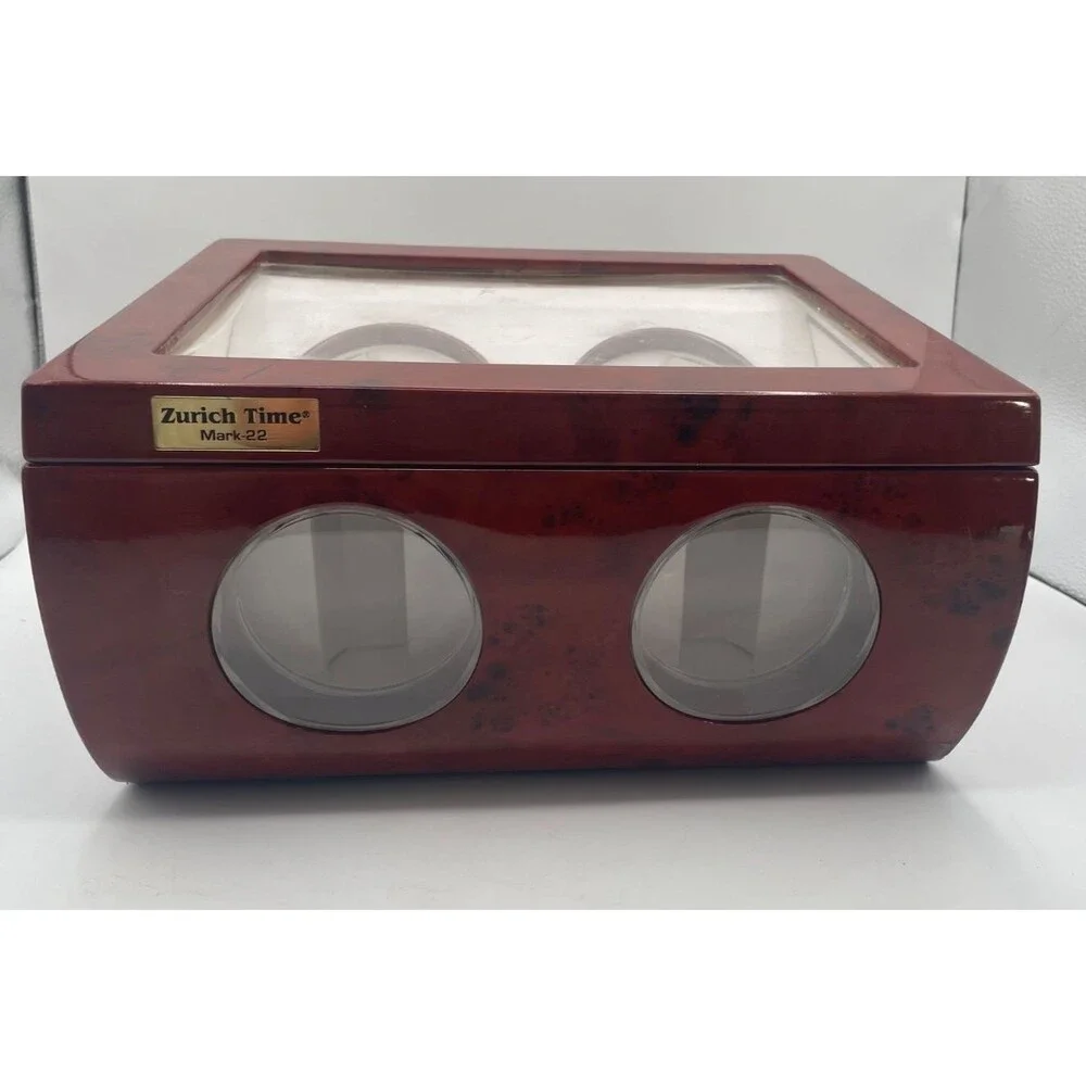 Zurich Time Mark-22 Swiss Automatic Double Watch Winder Box Wood Lacquer